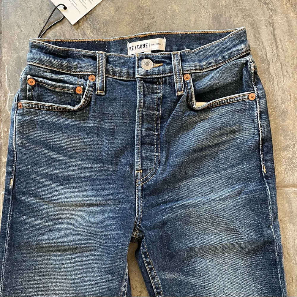 NWT ‎ RE/DONE 90's High  Rise Ankle Crop Jeans $265 - Picture 4 of 6